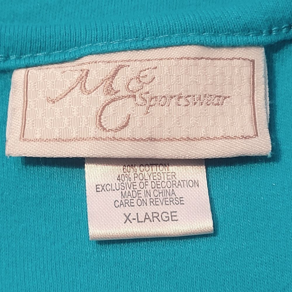 VTG M&C Sportswear Winter Top Snowman Applique Embroidered Details Snowflakes XL - Picture 5 of 8